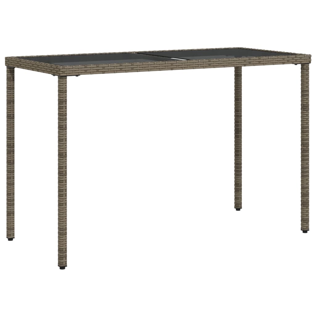 Table de jardin avec plateau en bois d'acacia 115x54x74 cm poly rotin