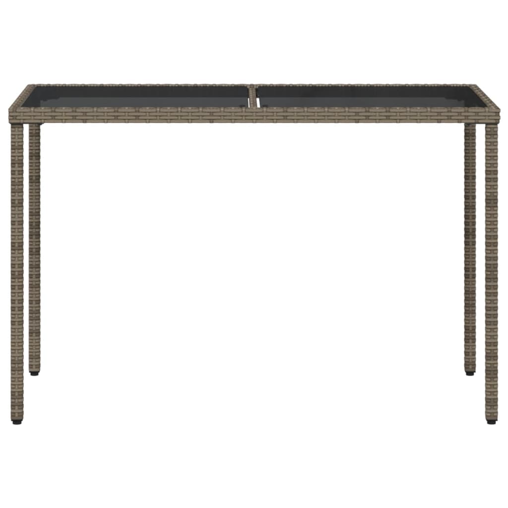 Table de jardin avec plateau en bois d'acacia 115x54x74 cm poly rotin