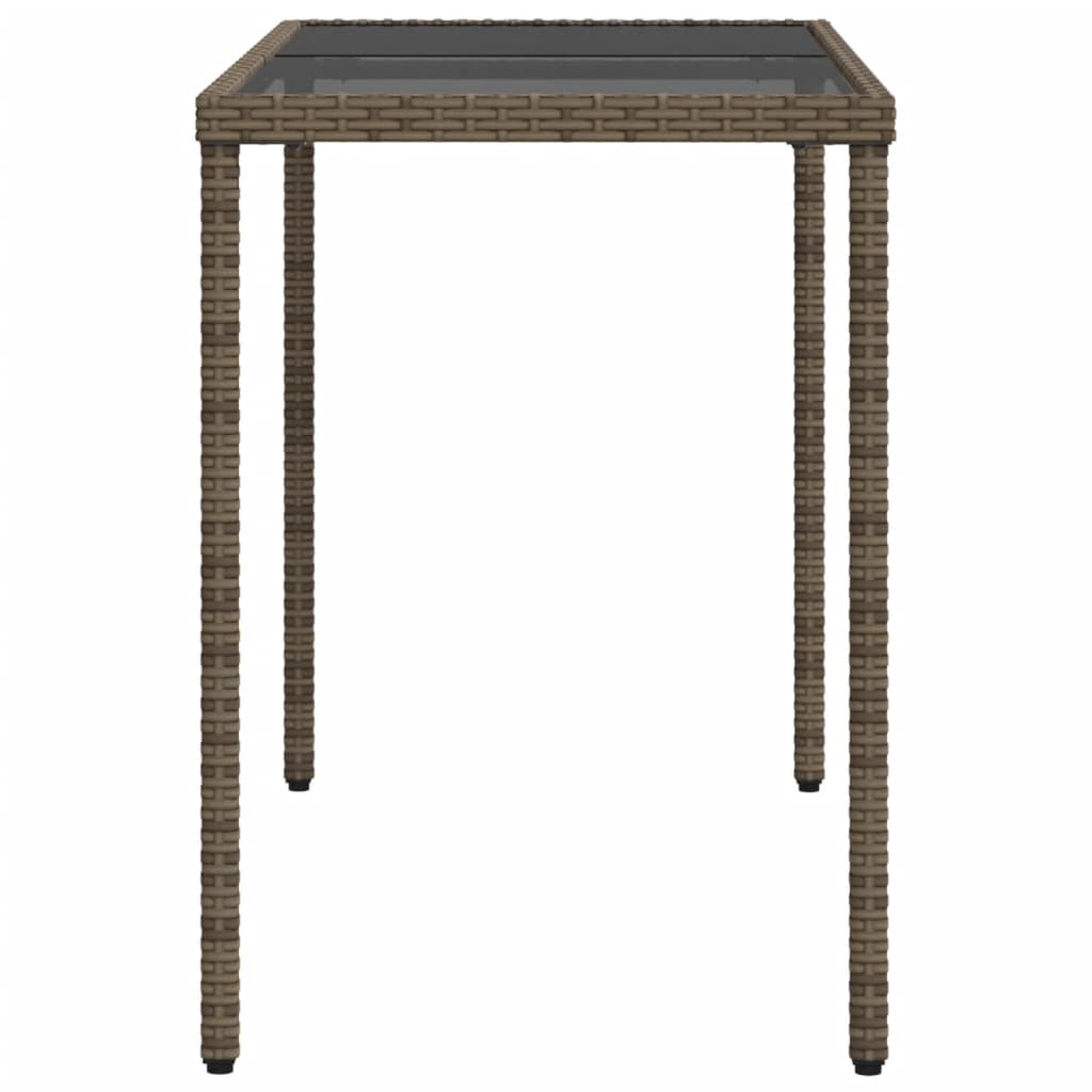 Table de jardin avec plateau en bois d'acacia 115x54x74 cm poly rotin