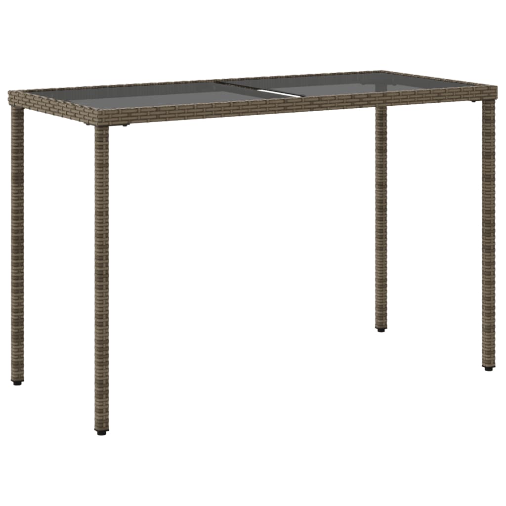 Table de jardin avec plateau en bois d'acacia 115x54x74 cm poly rotin