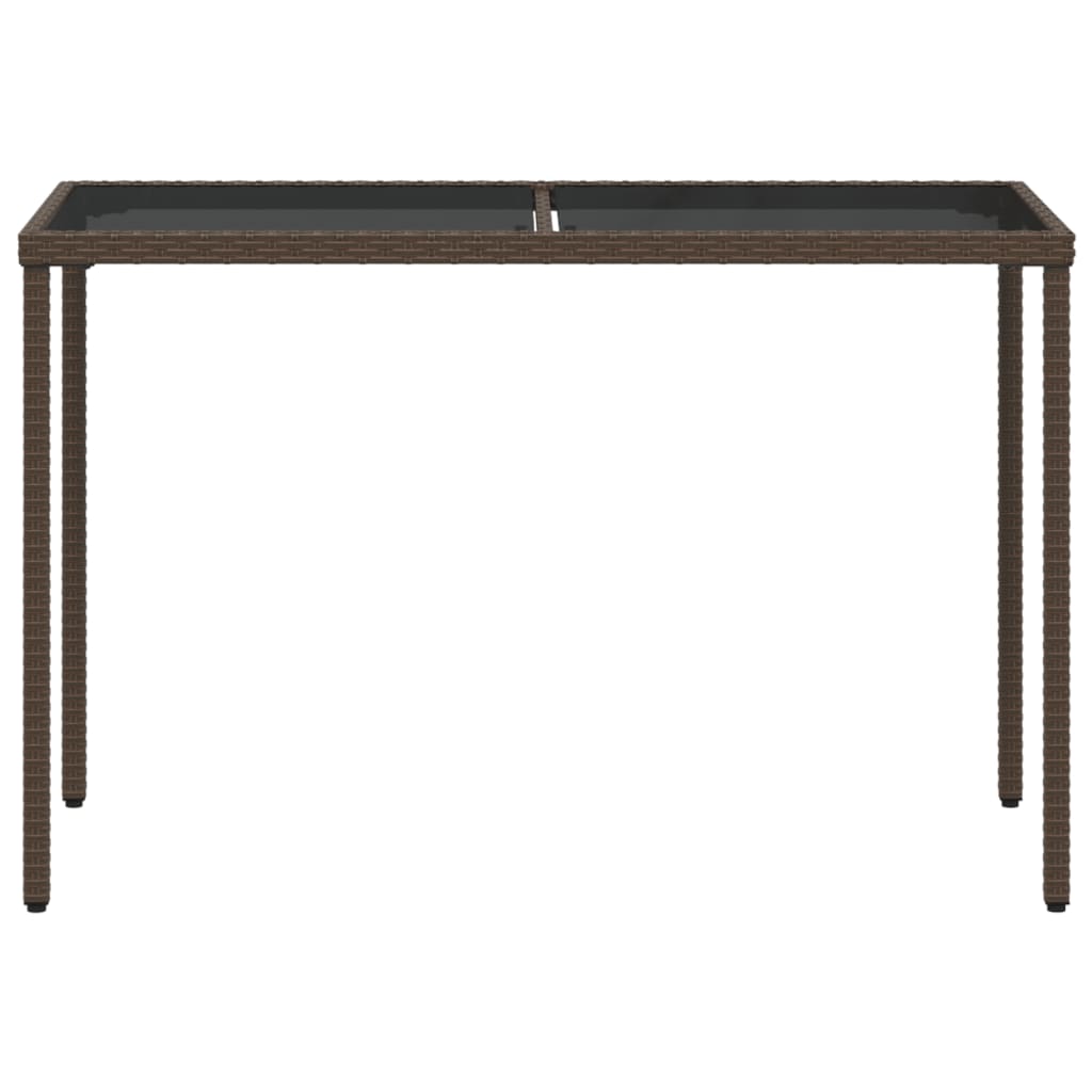 Table de jardin avec plateau en bois d'acacia 115x54x74 cm poly rotin