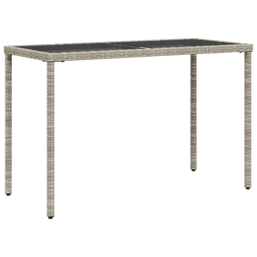 Table de jardin avec plateau en bois d'acacia 115x54x74 cm poly rotin