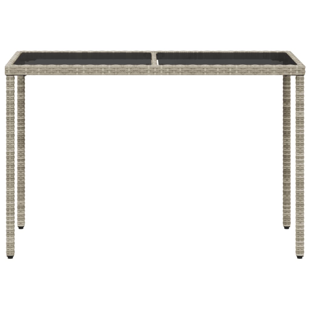 Table de jardin avec plateau en bois d'acacia 115x54x74 cm poly rotin