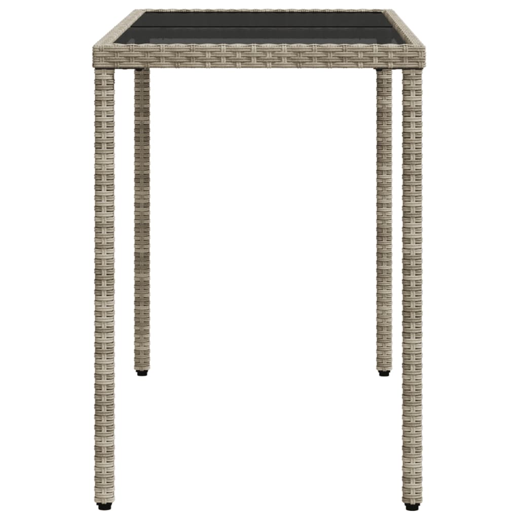 Table de jardin avec plateau en bois d'acacia 115x54x74 cm poly rotin