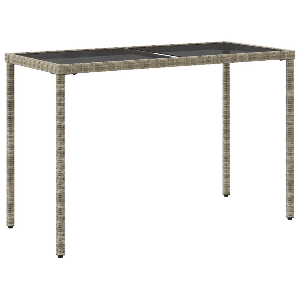 Table de jardin avec plateau en bois d'acacia 115x54x74 cm poly rotin