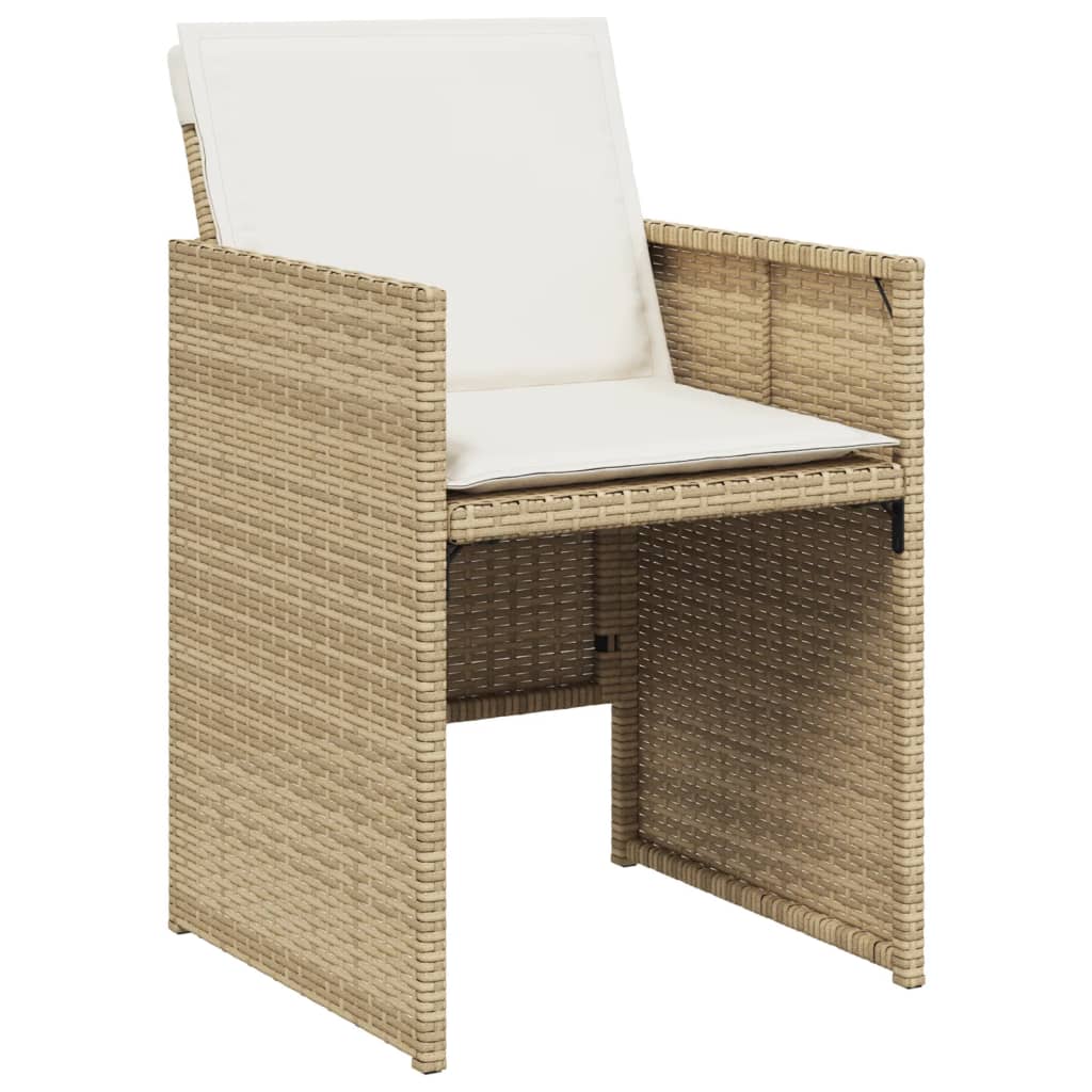 5-delige Tuinset met kussens poly rattan