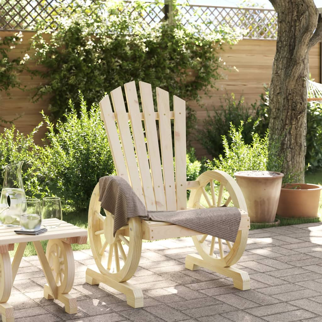 Chaises de jardin 2 pcs Adirondack en bois de pin massif