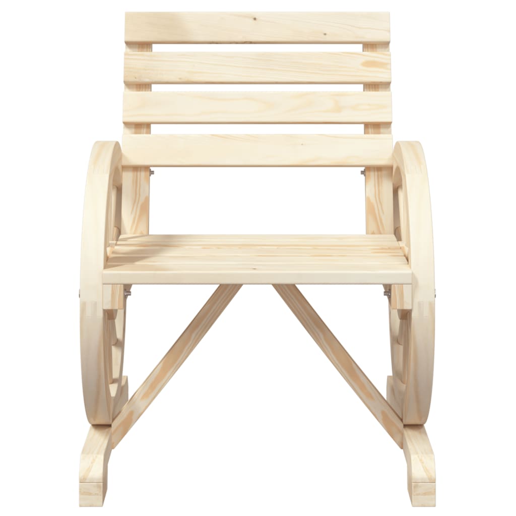 Chaise de jardin 58x58x78,5 cm en bois de pin massif