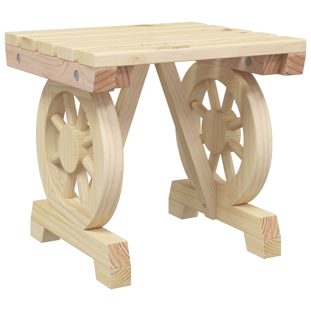 Repose-pieds de jardin 40x36,5x38,5 cm en bois de pin massif