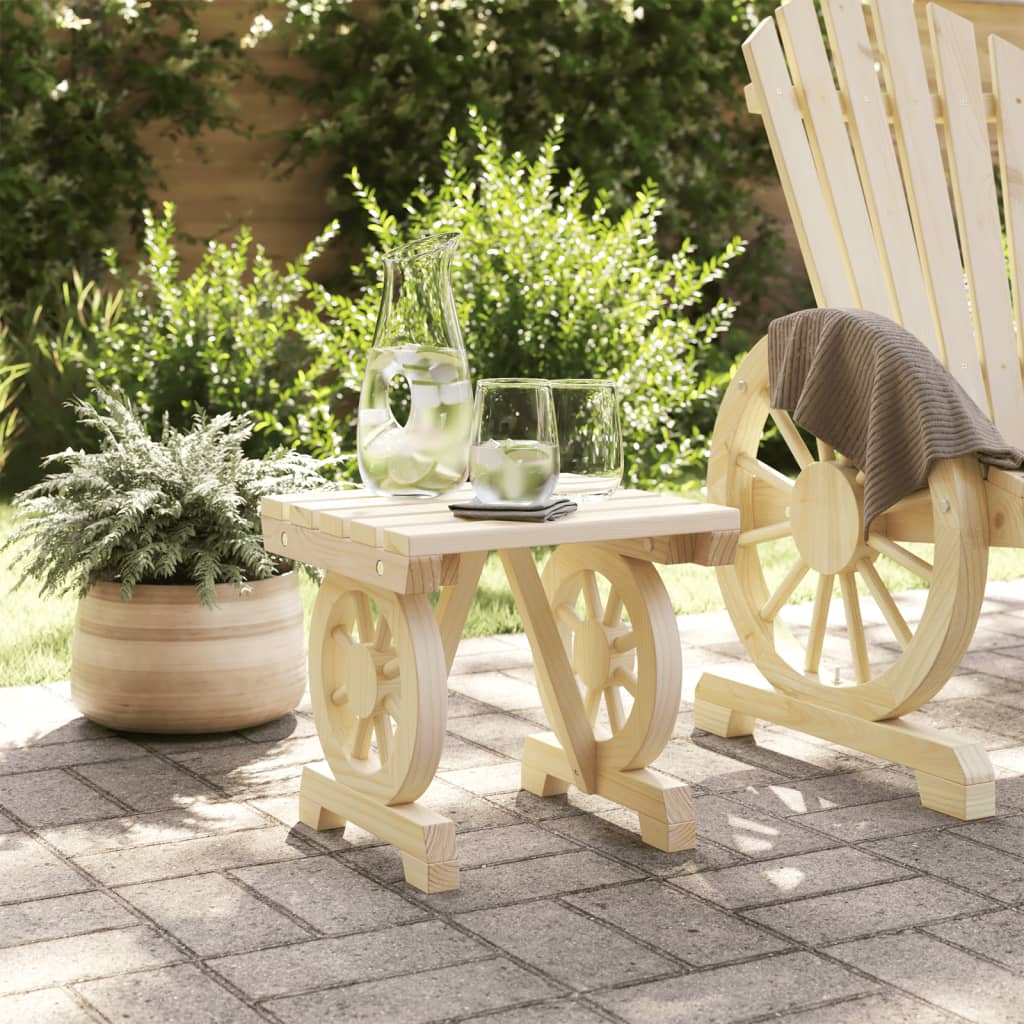 Repose-pieds de jardin 40x36,5x38,5 cm en bois de pin massif