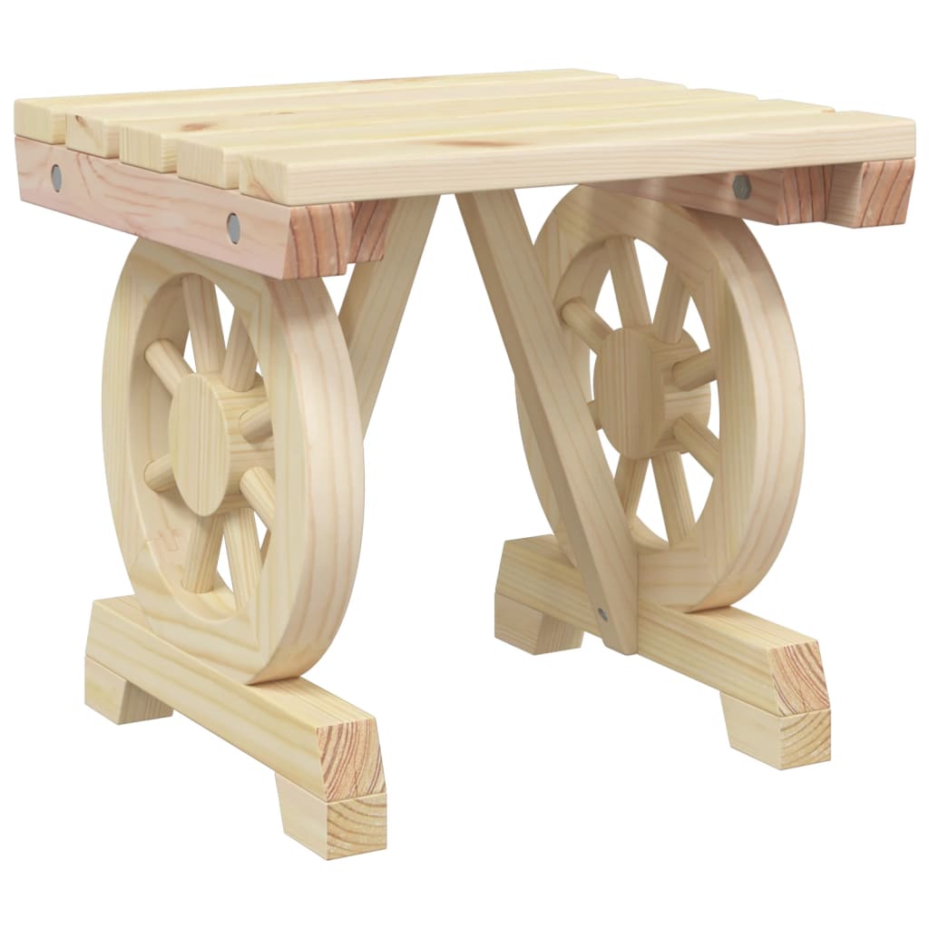 Repose-pieds de jardin 40x36,5x38,5 cm en bois de pin massif