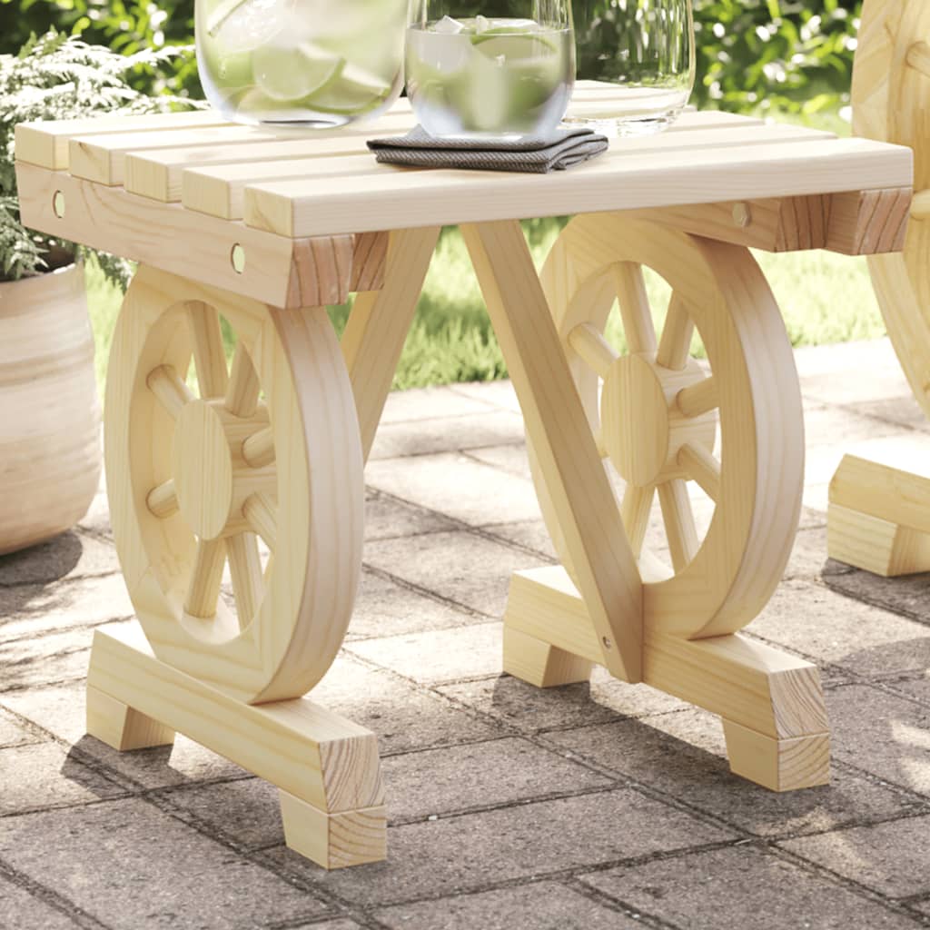 Repose-pieds de jardin 40x36,5x38,5 cm en bois de pin massif