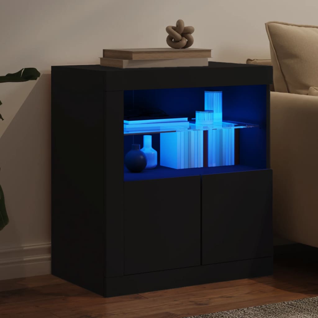 Buffet avec éclairage LED 60,5x37x67 cm