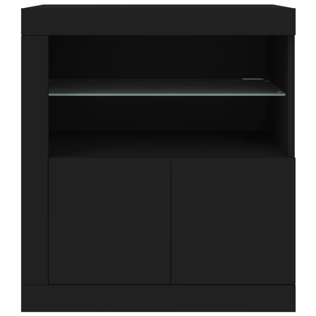 Dressoir met LED-verlichting 60,5x37x67 cm