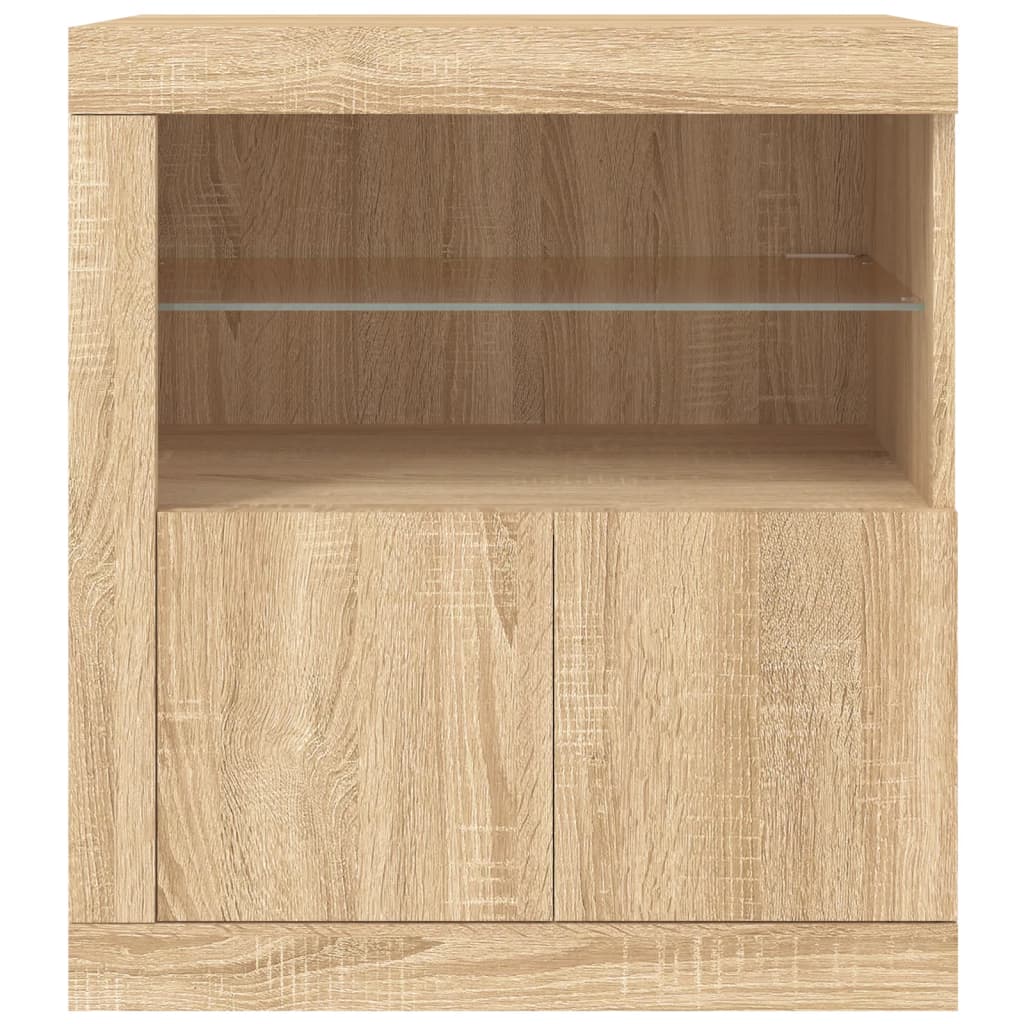 Dressoir met LED-verlichting 60,5x37x67 cm