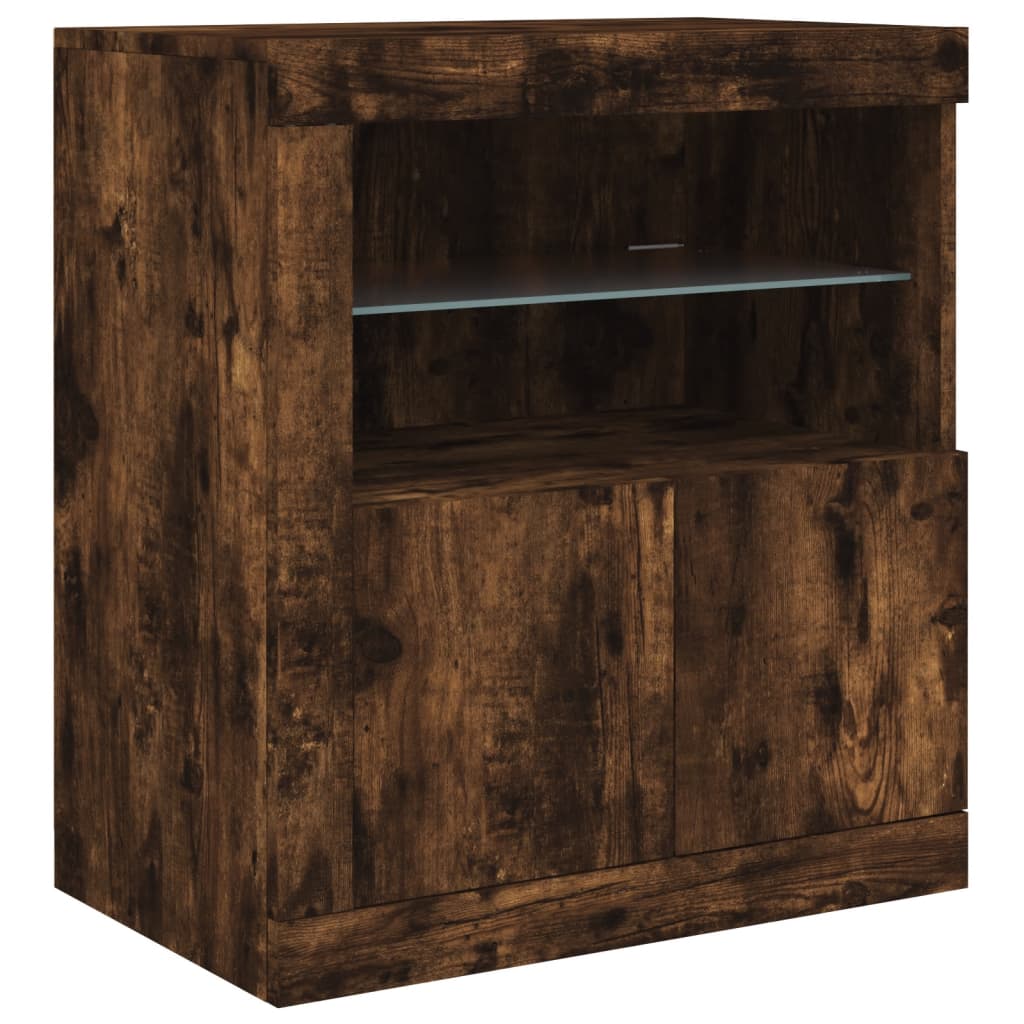 Dressoir met LED-verlichting 60,5x37x67 cm