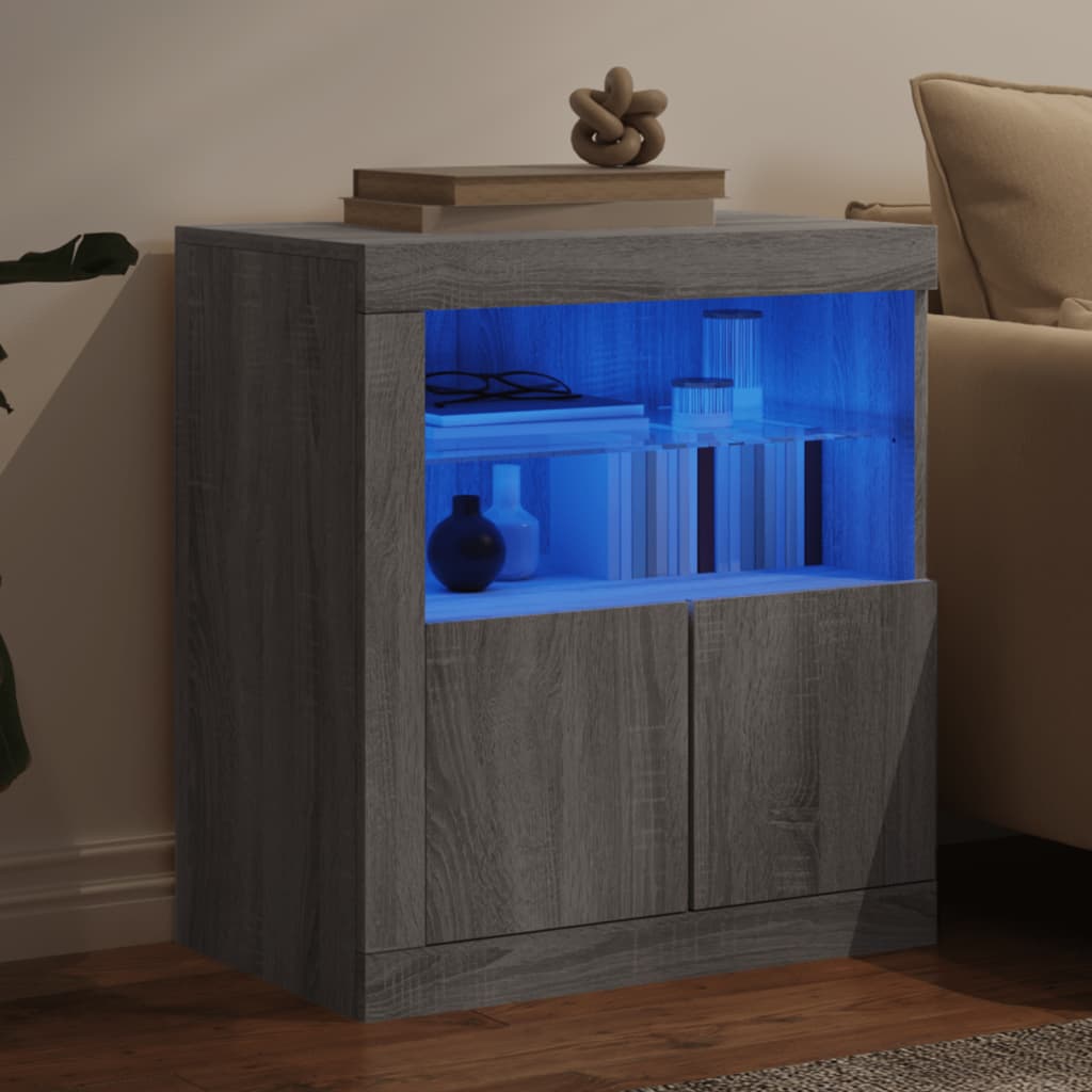 Buffet avec éclairage LED 60,5x37x67 cm