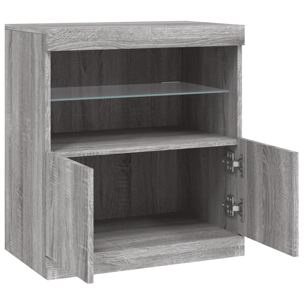 Dressoir met LED-verlichting 60,5x37x67 cm