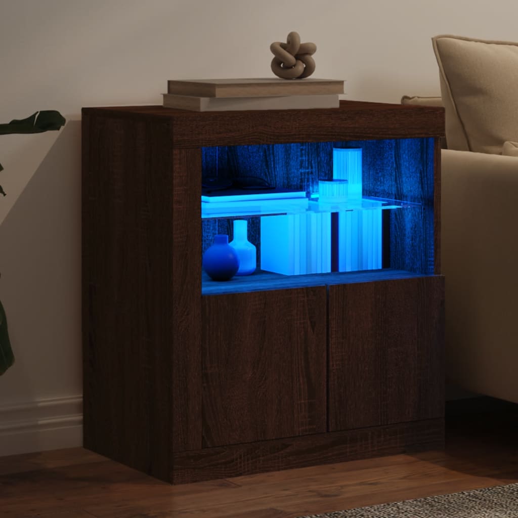 Buffet avec éclairage LED 60,5x37x67 cm