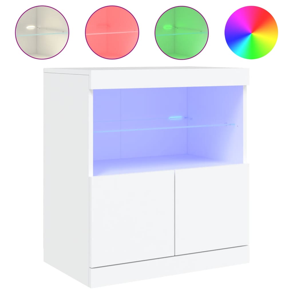 Dressoir met LED-verlichting 60x37x67 cm