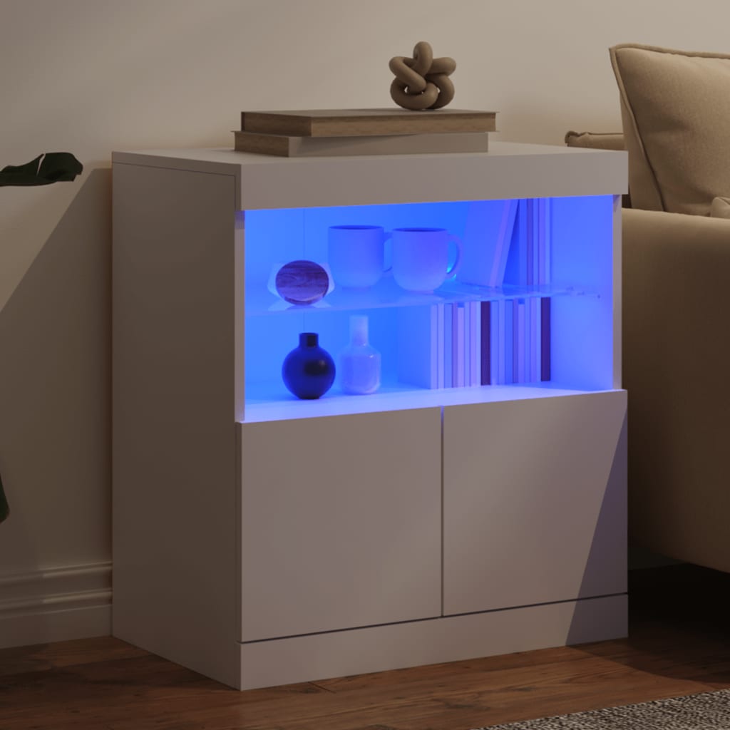 Buffet avec éclairage LED 60x37x67 cm