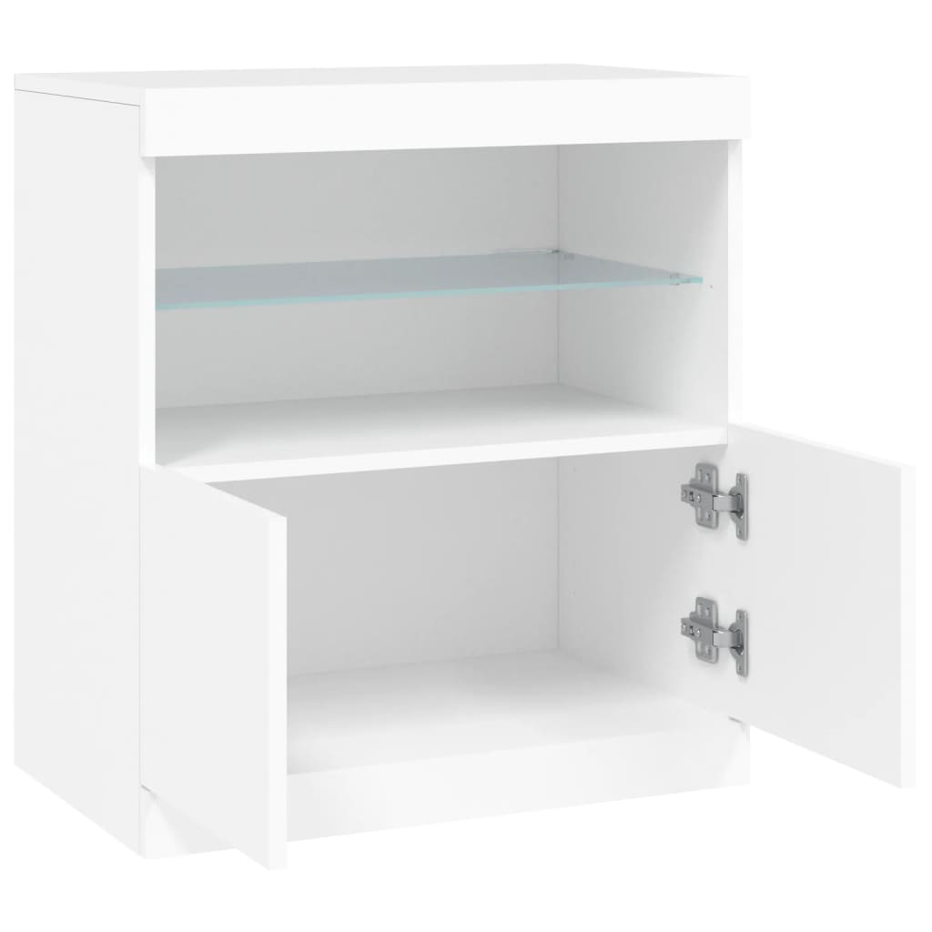 Buffet avec éclairage LED 60x37x67 cm