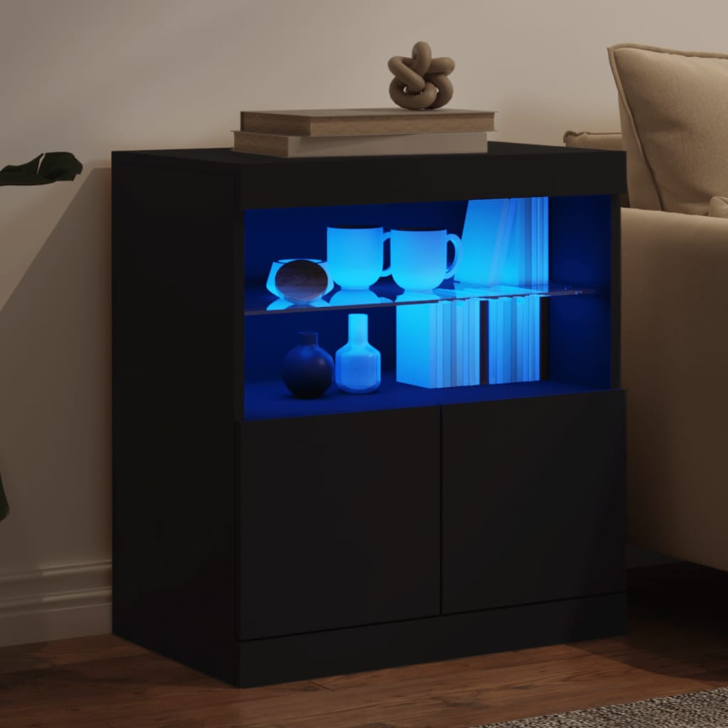 Buffet avec éclairage LED 60x37x67 cm