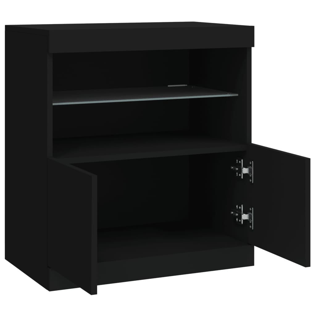 Dressoir met LED-verlichting 60x37x67 cm