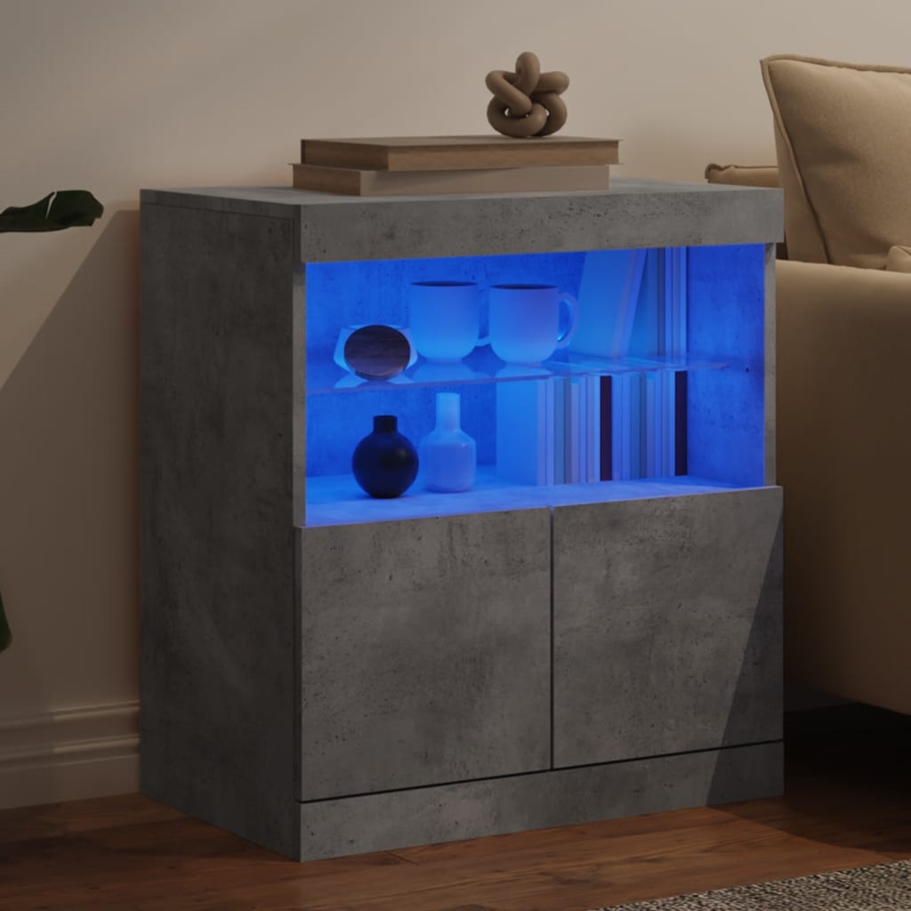 Buffet avec éclairage LED 60x37x67 cm