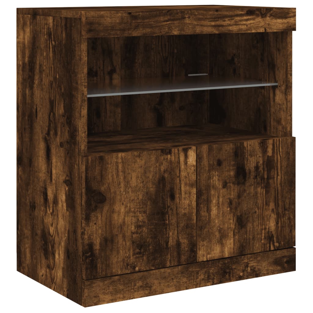 Dressoir met LED-verlichting 60x37x67 cm