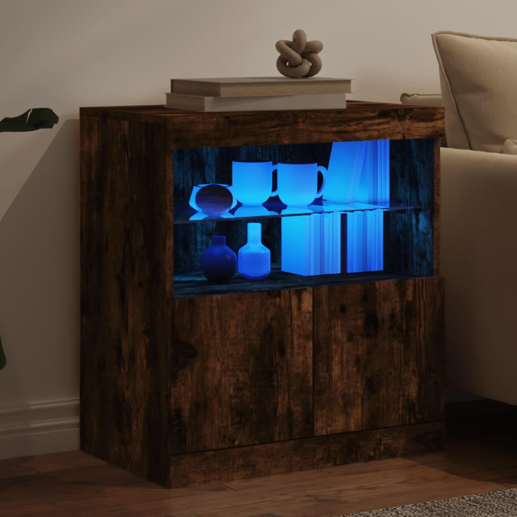 Buffet avec éclairage LED 60x37x67 cm