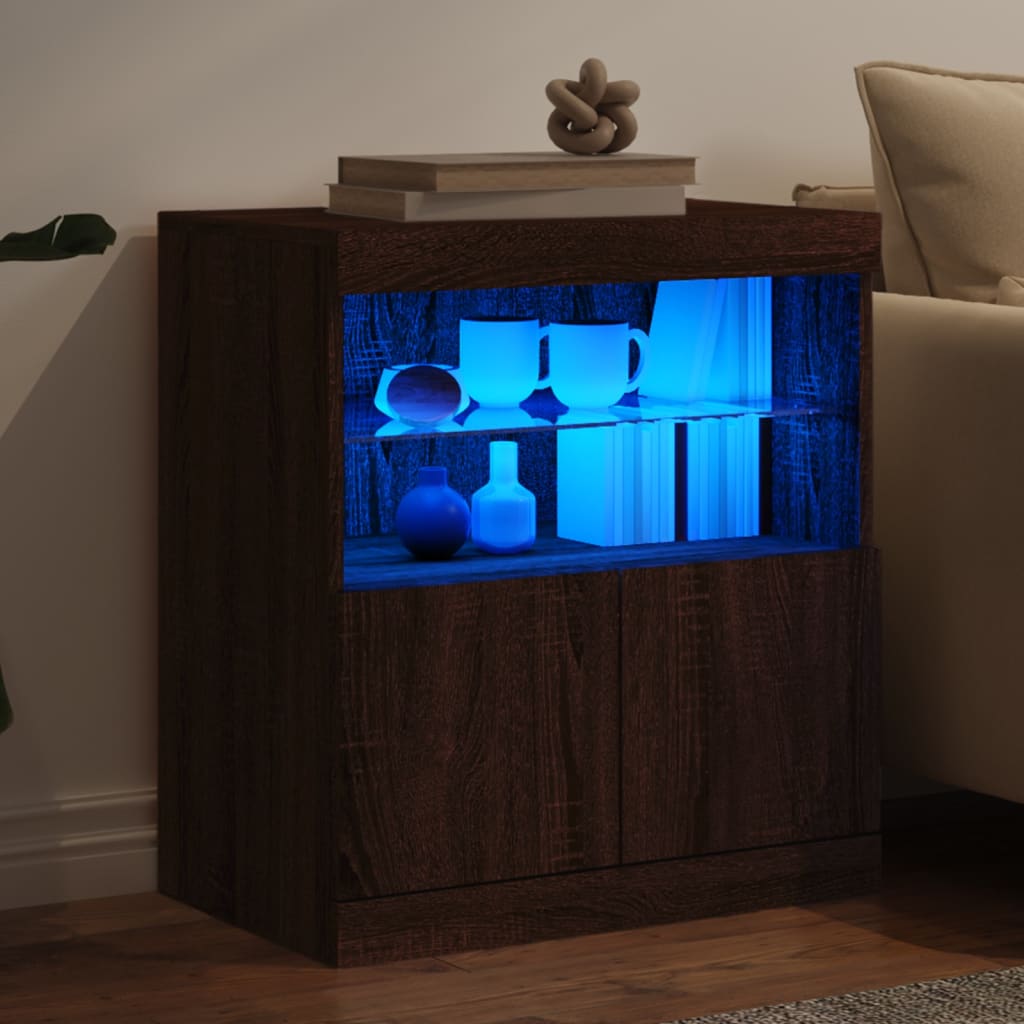 Buffet avec éclairage LED 60x37x67 cm