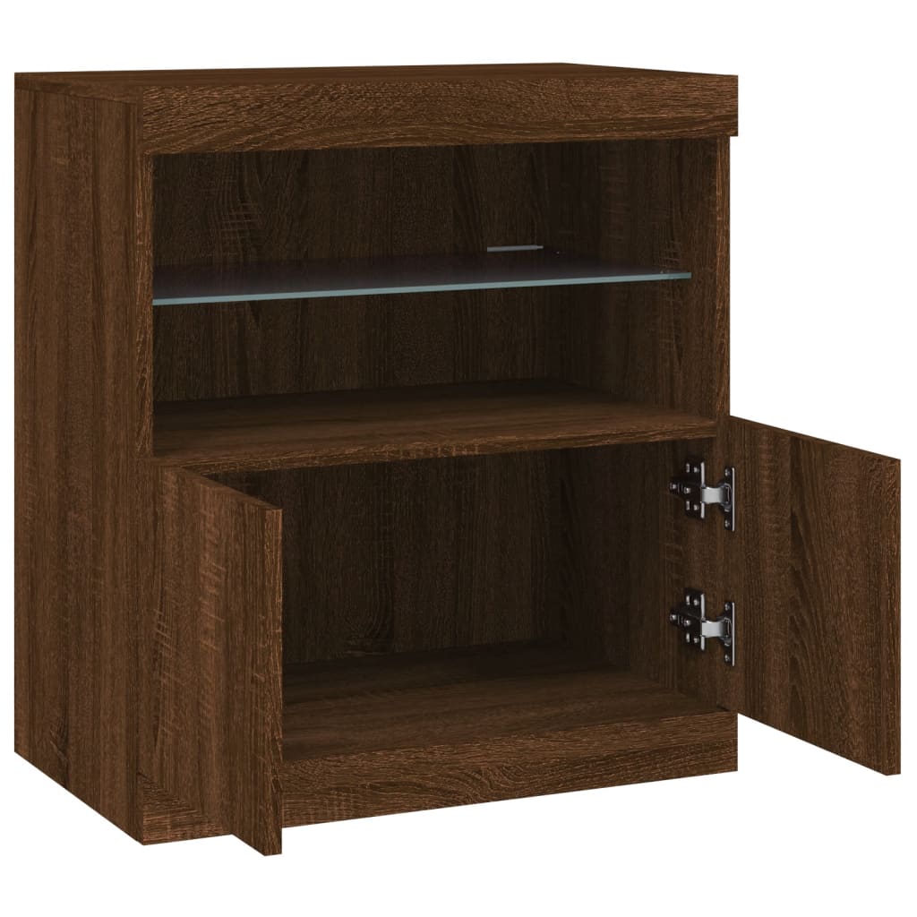 Dressoir met LED-verlichting 60x37x67 cm