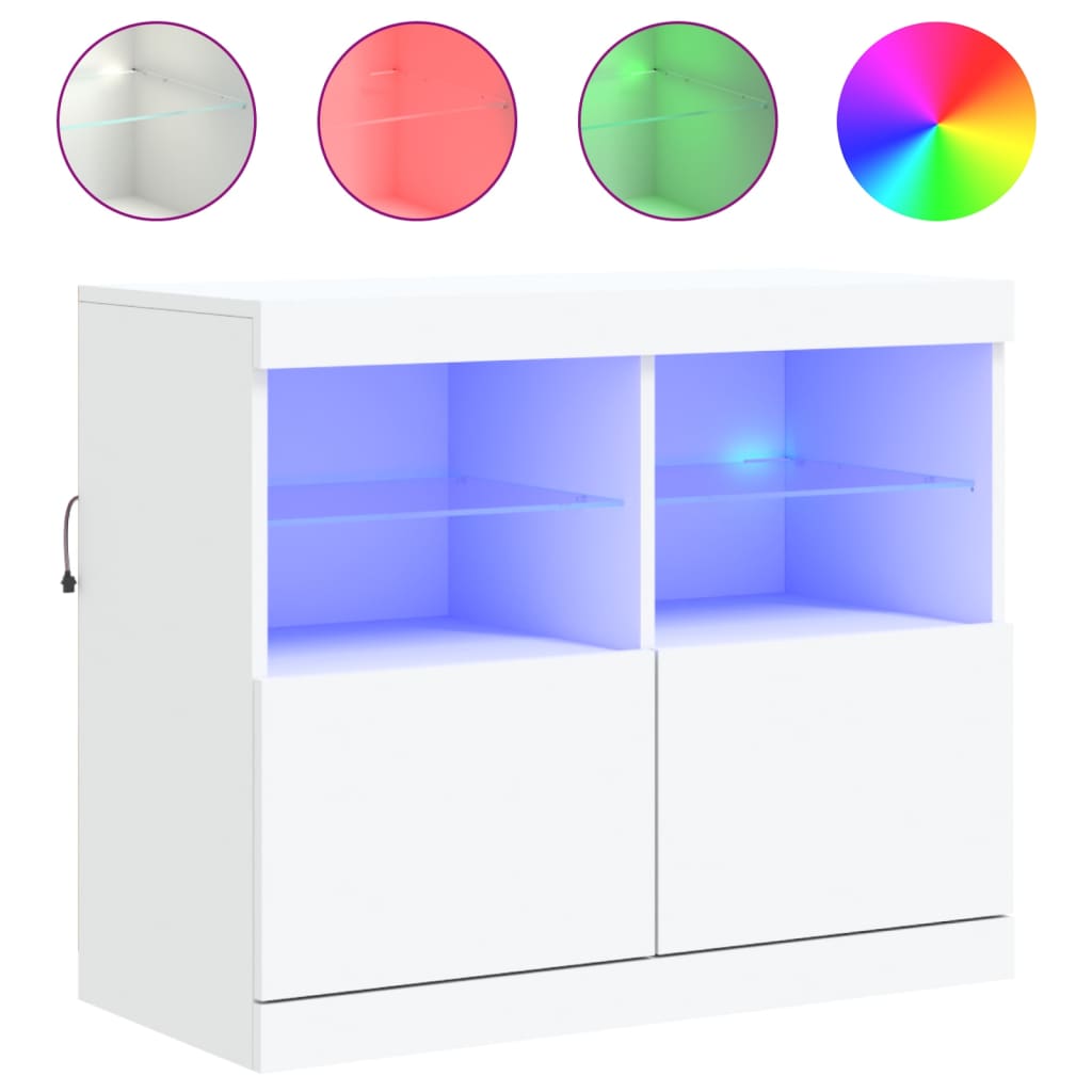 Dressoir met LED-verlichting 81x37x67 cm