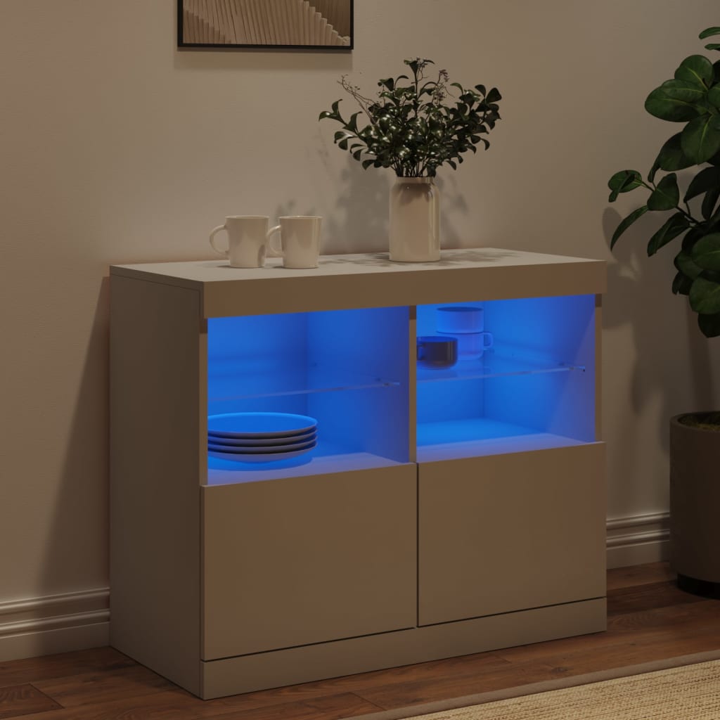 Buffet avec éclairage LED 81x37x67 cm