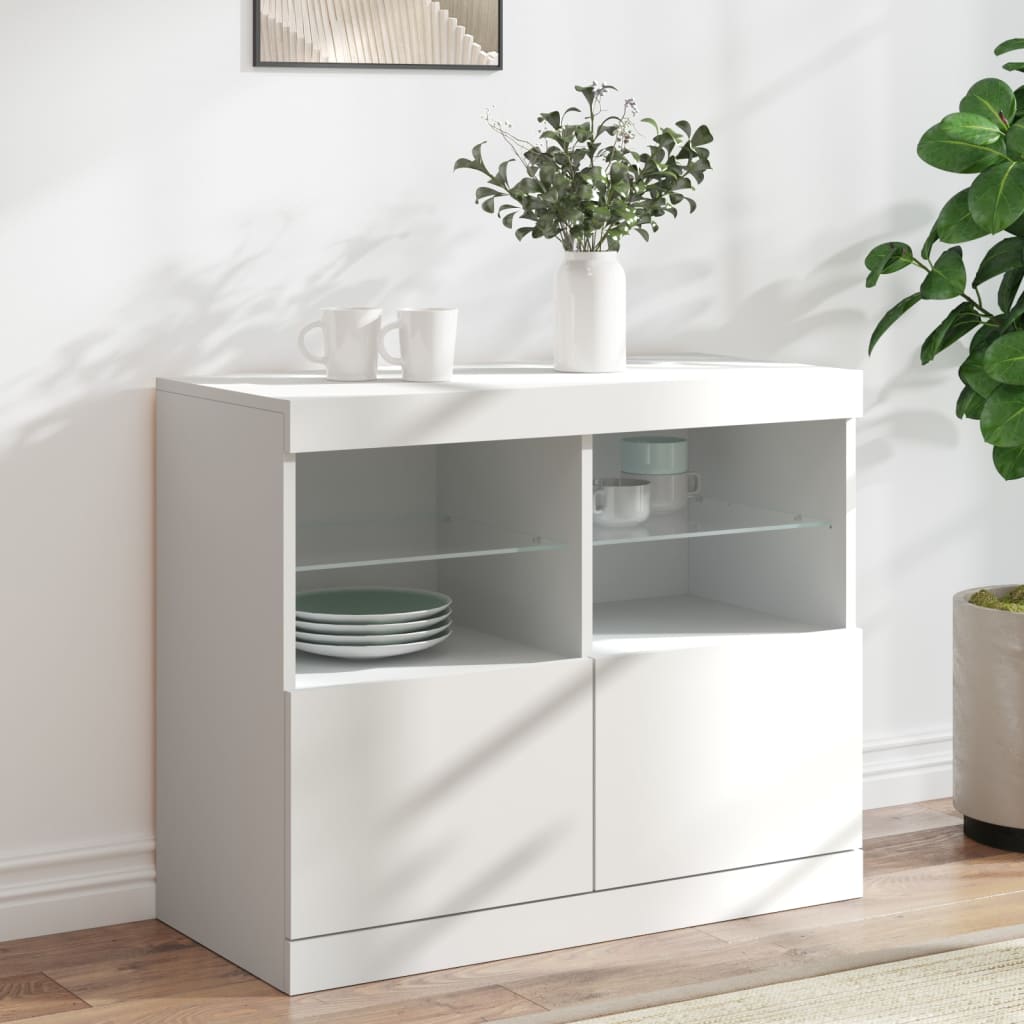 Buffet avec éclairage LED 81x37x67 cm