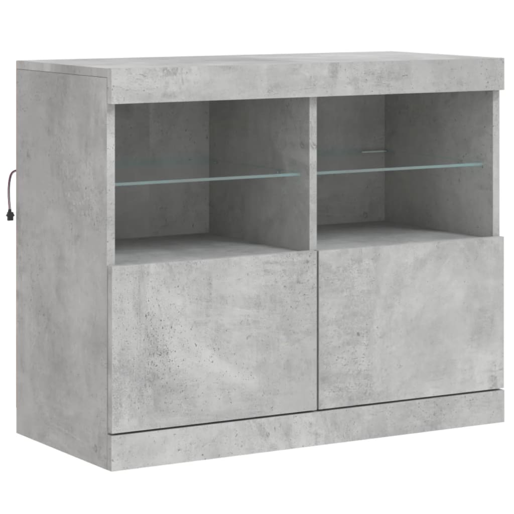 Buffet avec éclairage LED 81x37x67 cm