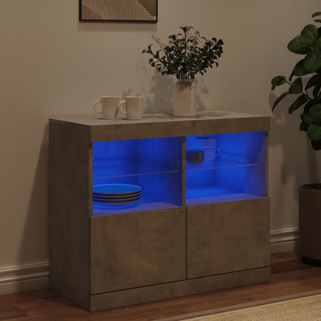 Buffet avec éclairage LED 81x37x67 cm