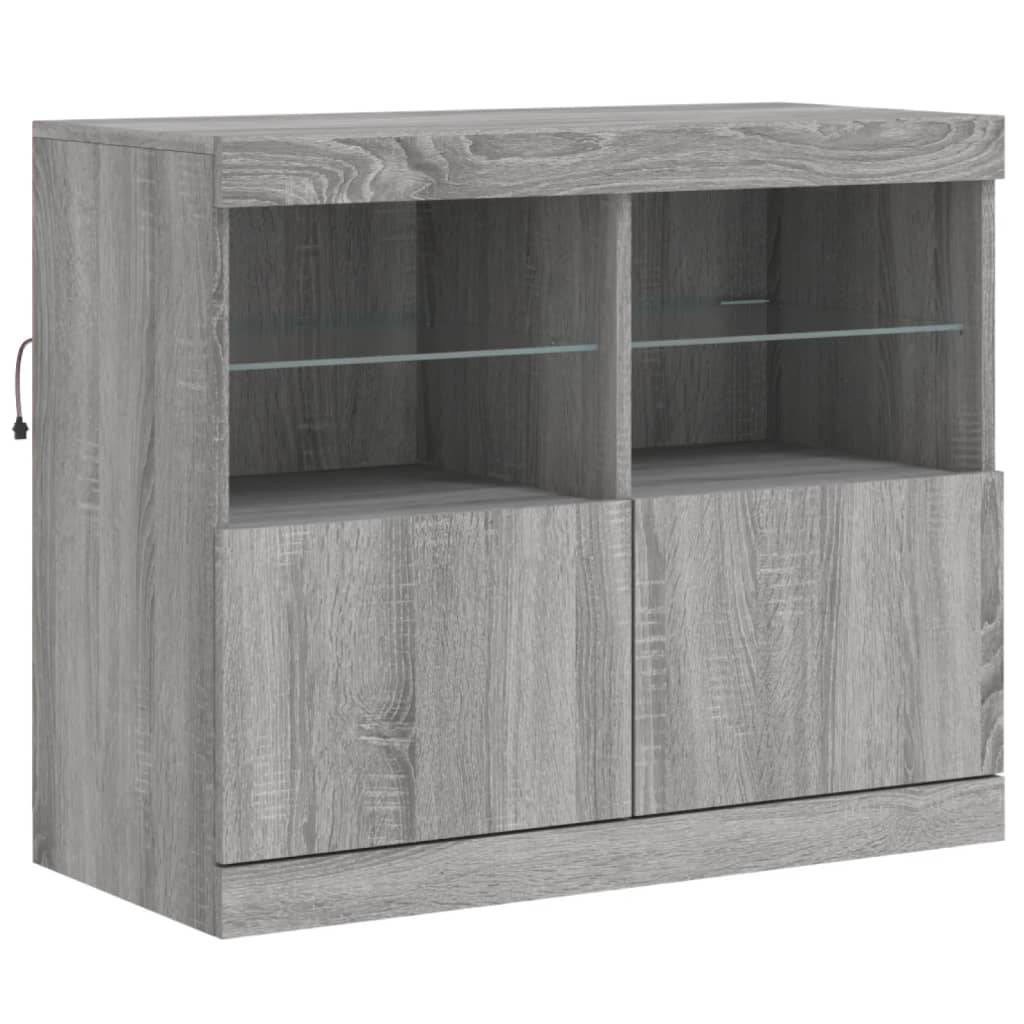 Buffet avec éclairage LED 81x37x67 cm