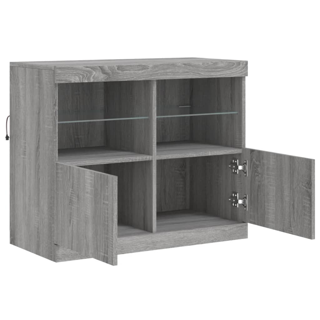 Dressoir met LED-verlichting 81x37x67 cm