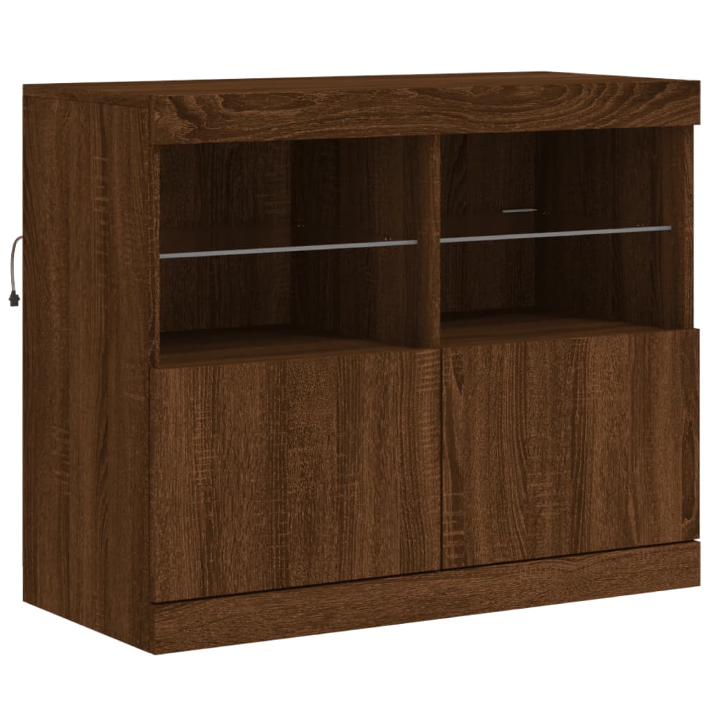 Dressoir met LED-verlichting 81x37x67 cm