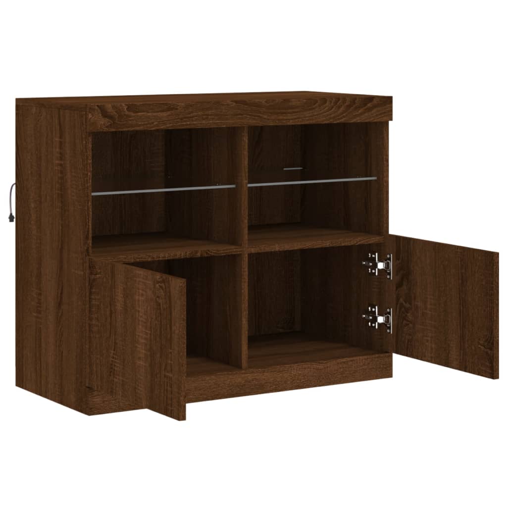 Dressoir met LED-verlichting 81x37x67 cm