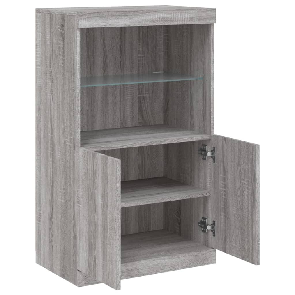 Dressoir met LED-verlichting 60,5x37x100 cm