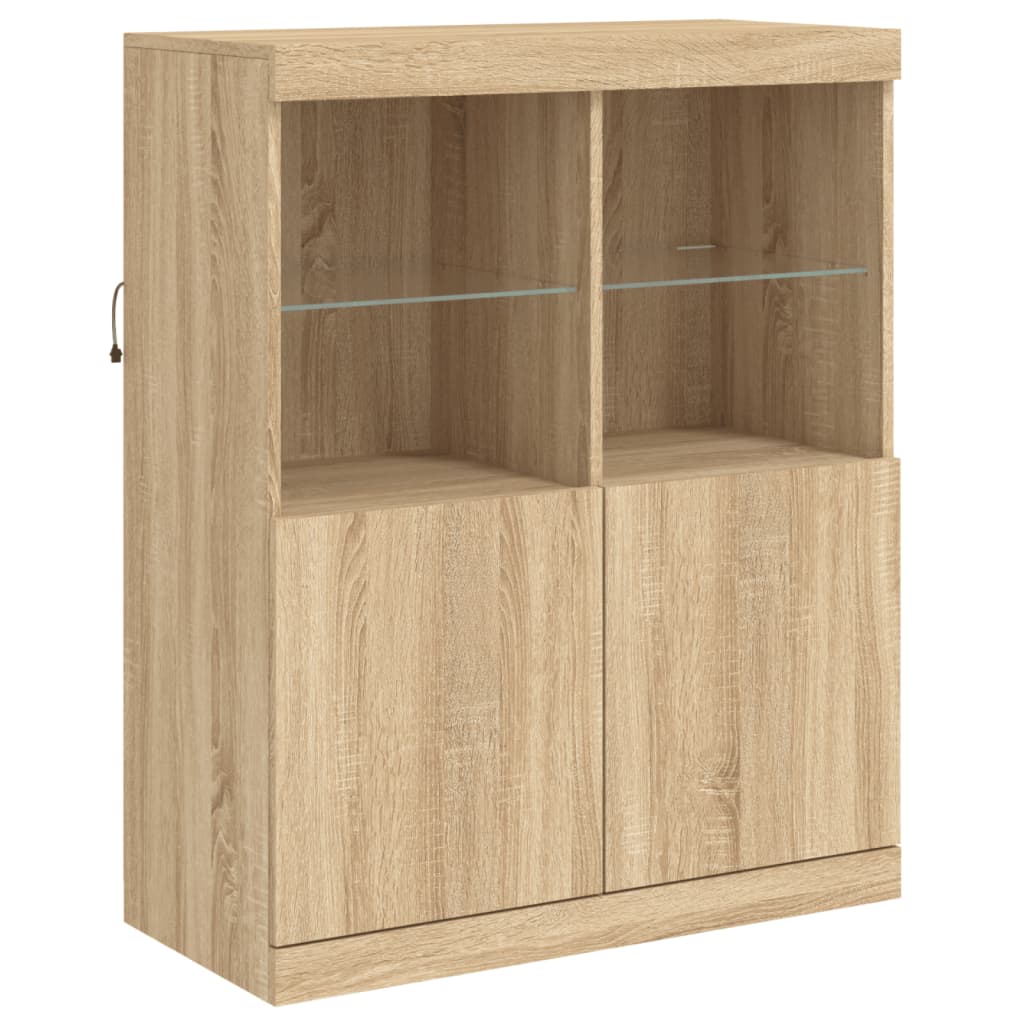 Dressoir met LED-verlichting 81x37x100 cm