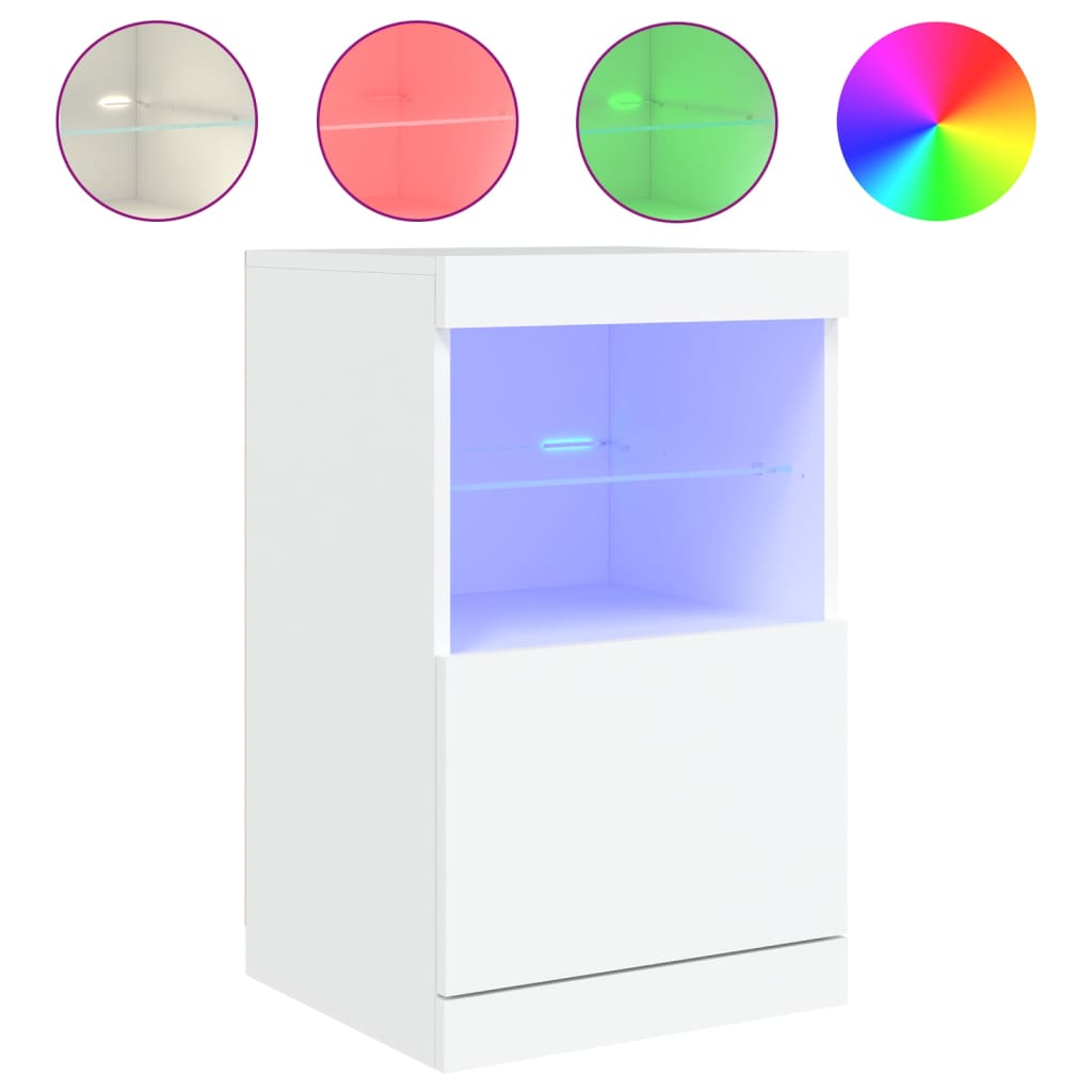 Buffet avec éclairage LED 41x37x67 cm couleur chêne