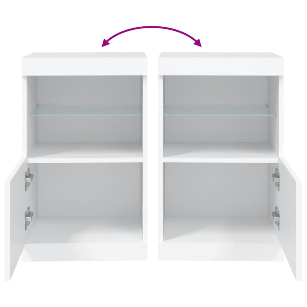 Dressoir met LED-verlichting 41x37x67 cm eikenkleurig