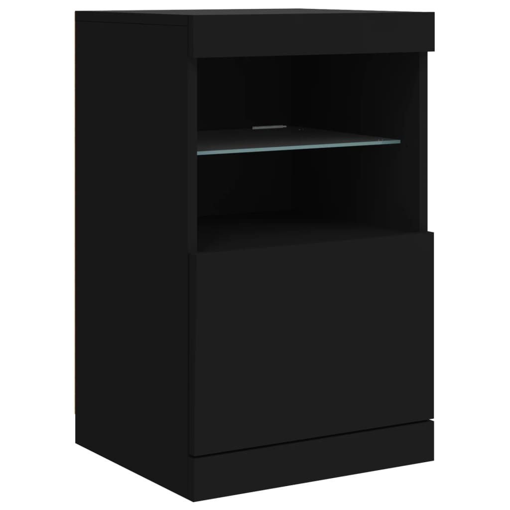 Dressoir met LED-verlichting 41x37x67 cm eikenkleurig