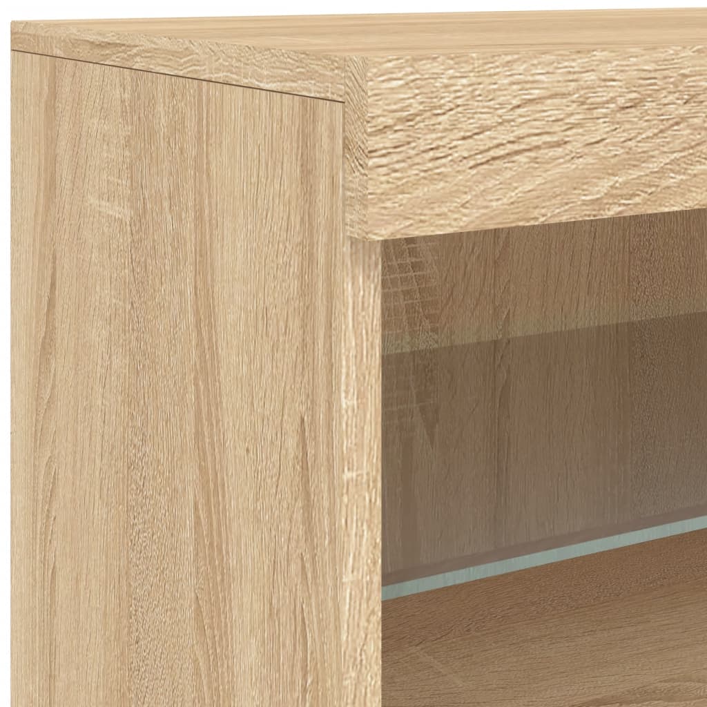 Dressoir met LED-verlichting 41x37x67 cm eikenkleurig