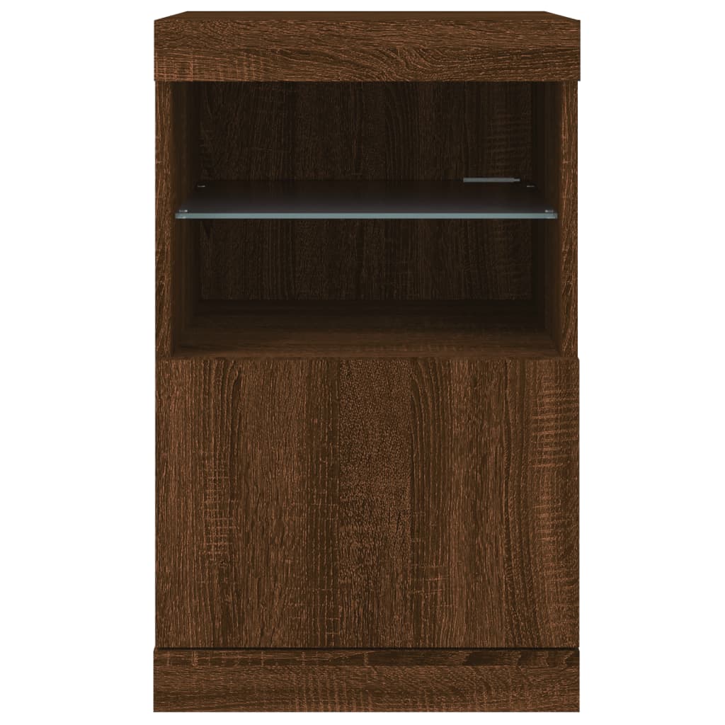 Buffet avec éclairage LED 41x37x67 cm couleur chêne