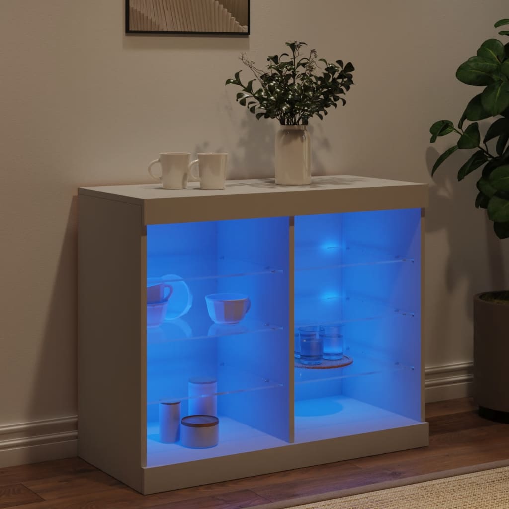 Buffet avec éclairage LED 81x37x67 cm